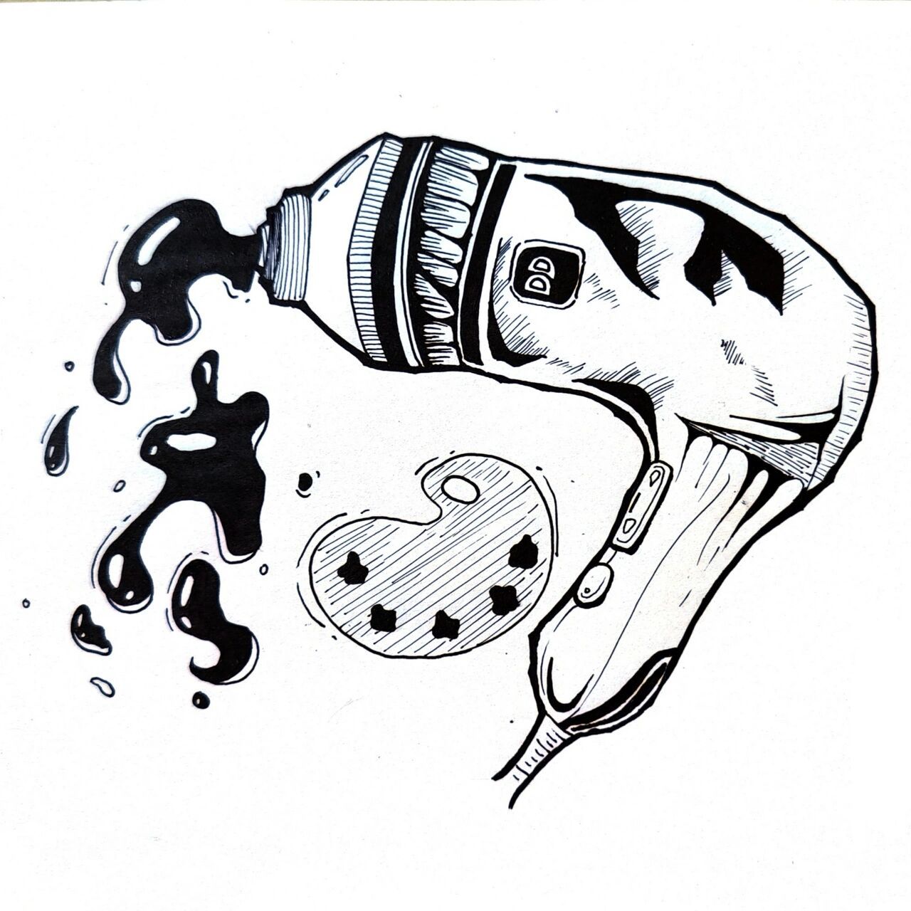 吹风机的图形创意设计(置换 同构) 今天随便画着玩的,有借鉴也有创作