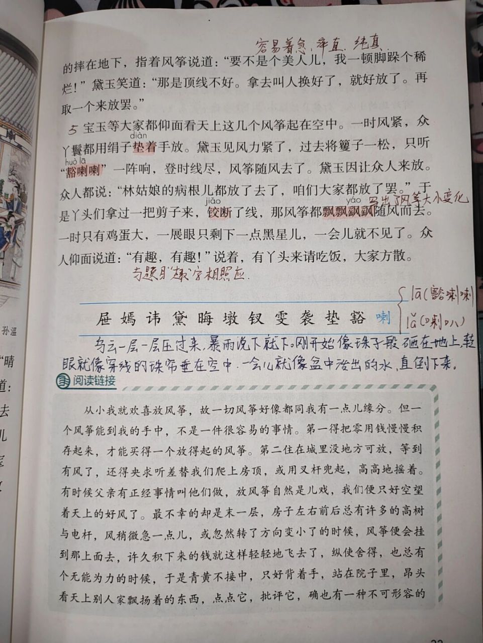 五下语文《红楼春趣》课文批注 #五年级下册语文# #语文笔记# #教师