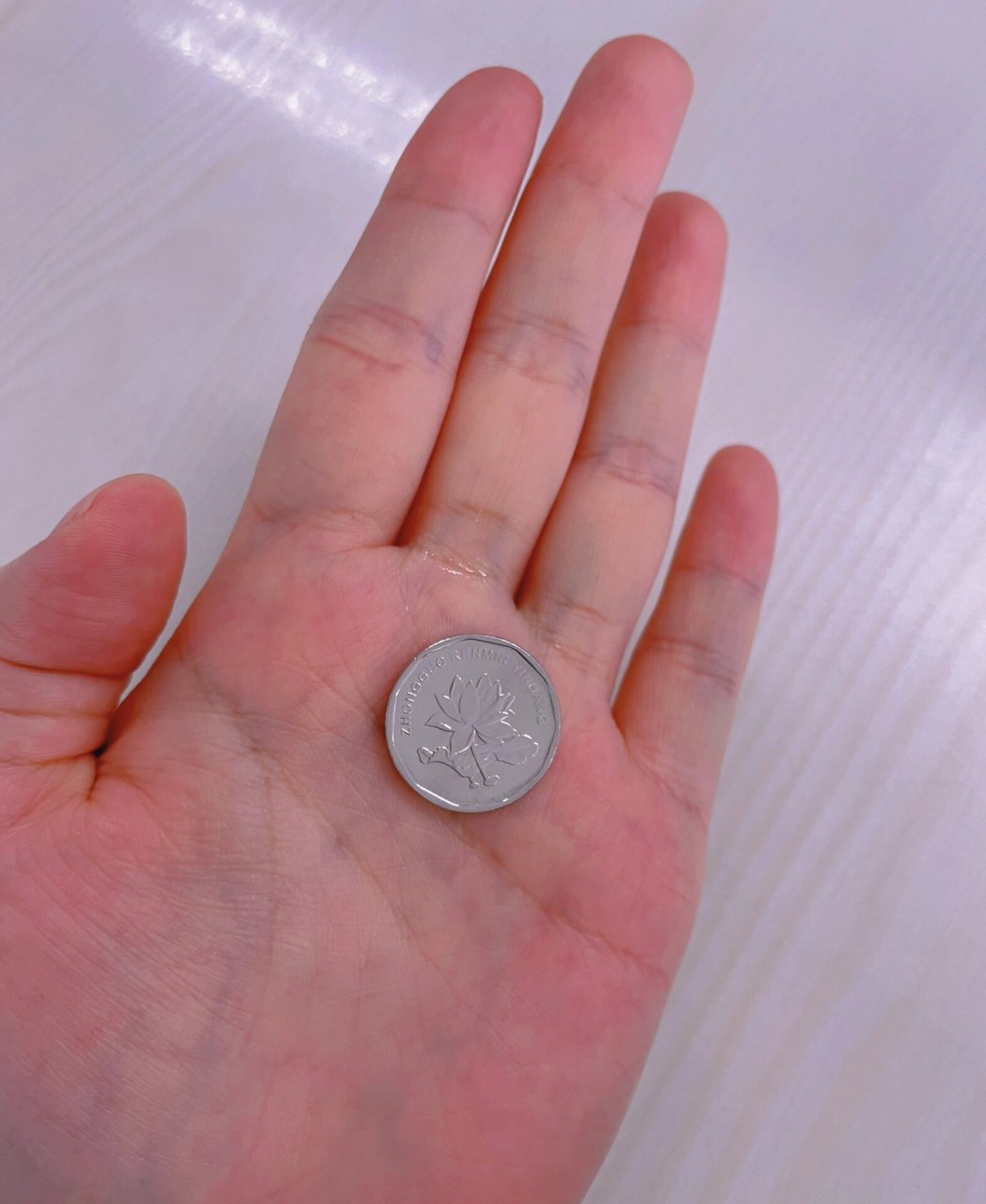 新版的5毛硬币 新版的五毛硬币跟之前的一毛好像呀 感觉还是以前的