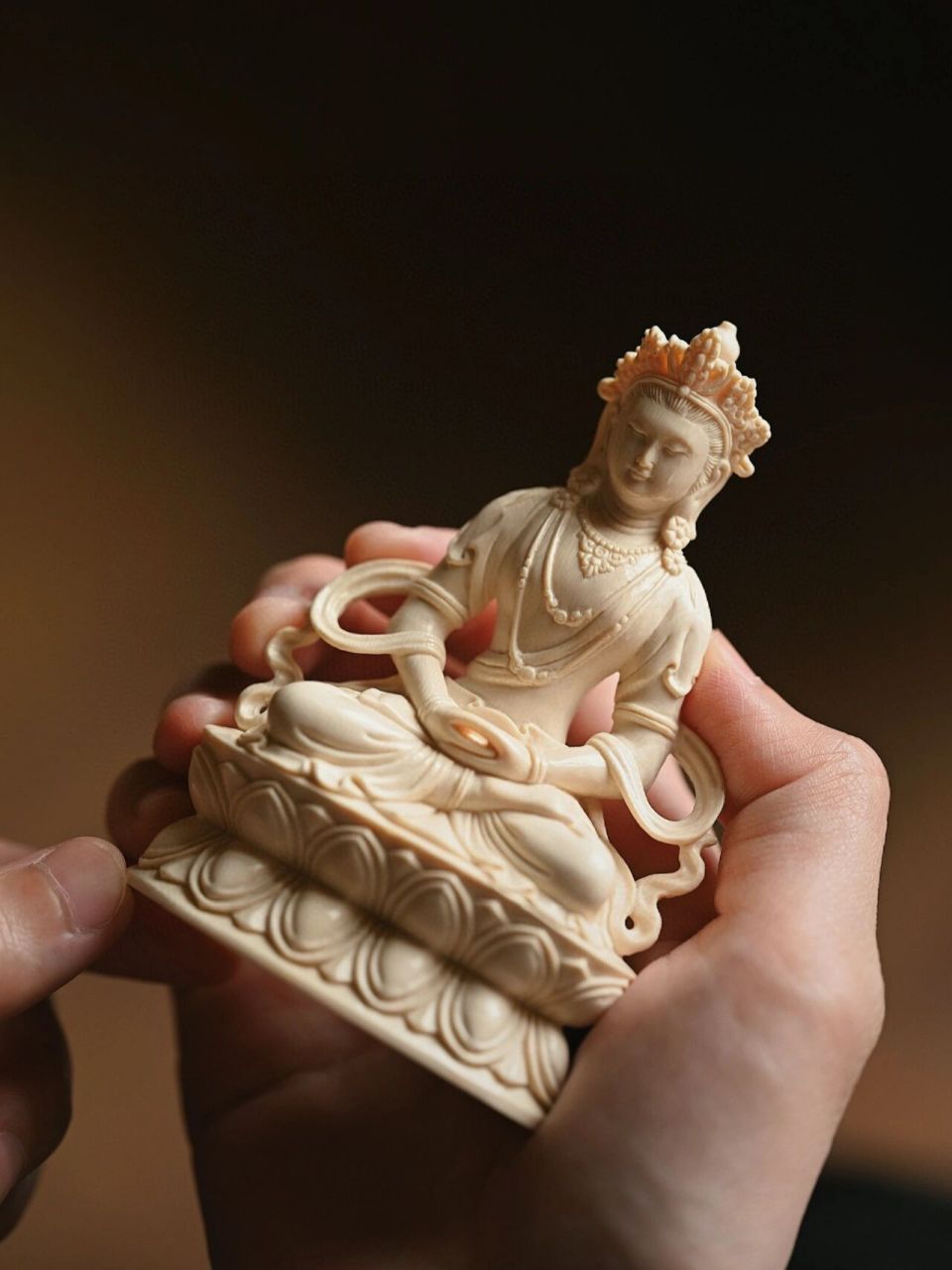 6*10cm#画画的日常# #佛像# #佛教# #猛犸# #手工雕刻# #绿度母