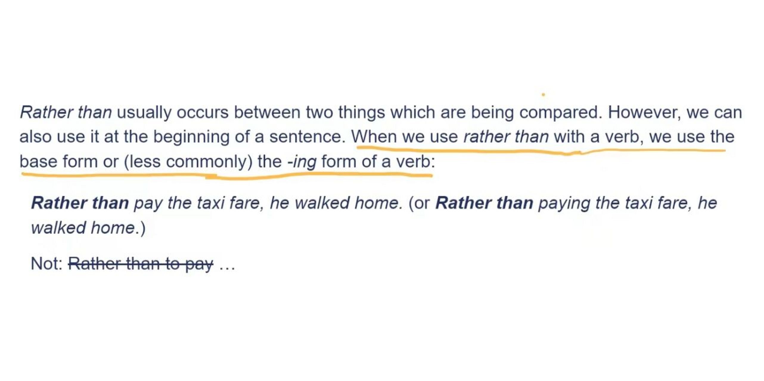 rather than 而不是,既可以用作"连词",也可以用作"介词" 	 作为