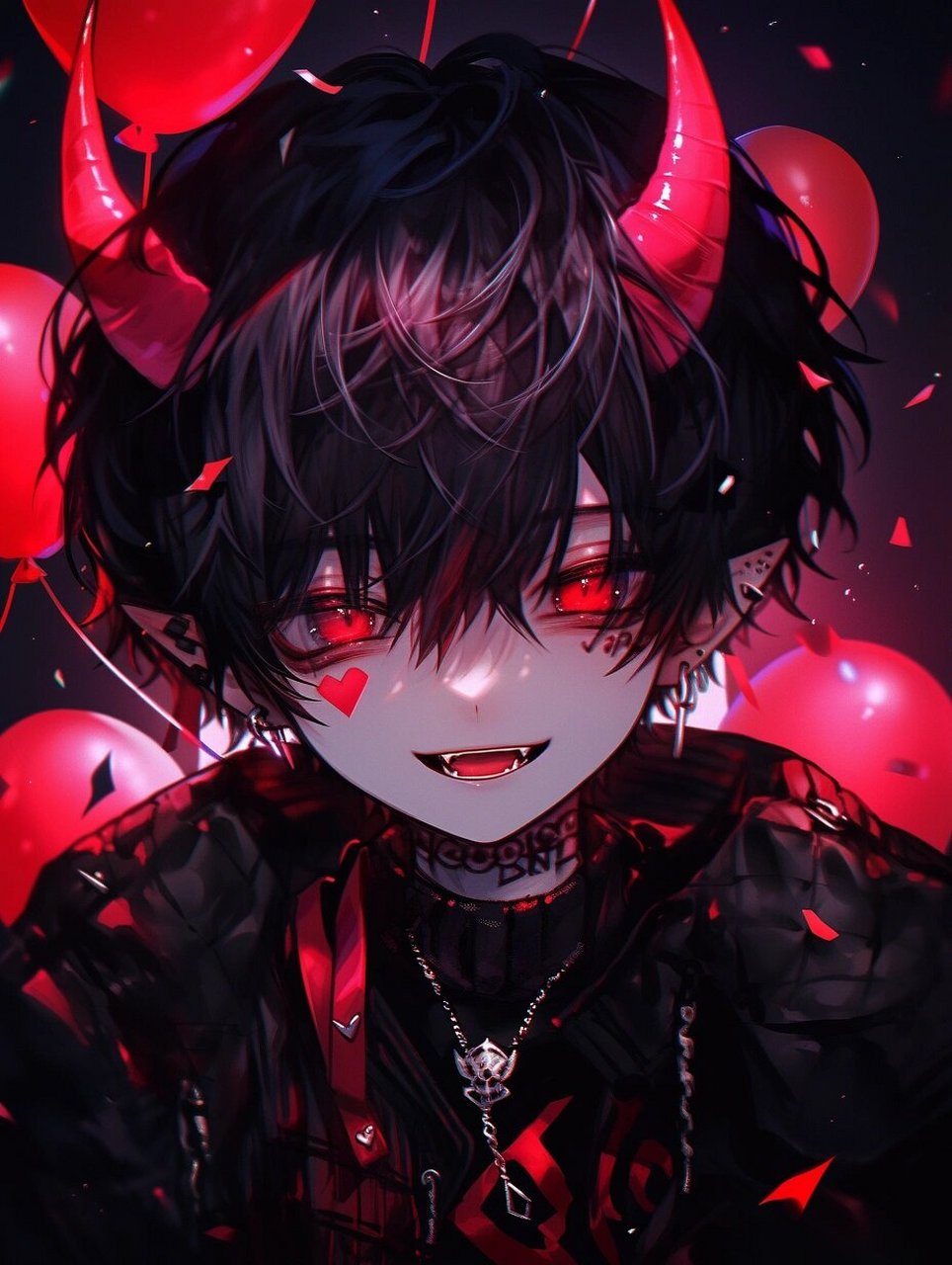 恶魔正太 | 动漫男生头像壁纸插画素材 不知道这种风格大家喜不喜欢