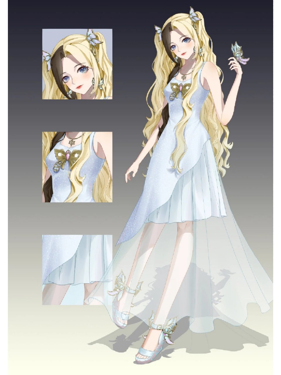 除夕白光莹图 叶罗丽光浮尘光仙子的三种形象.