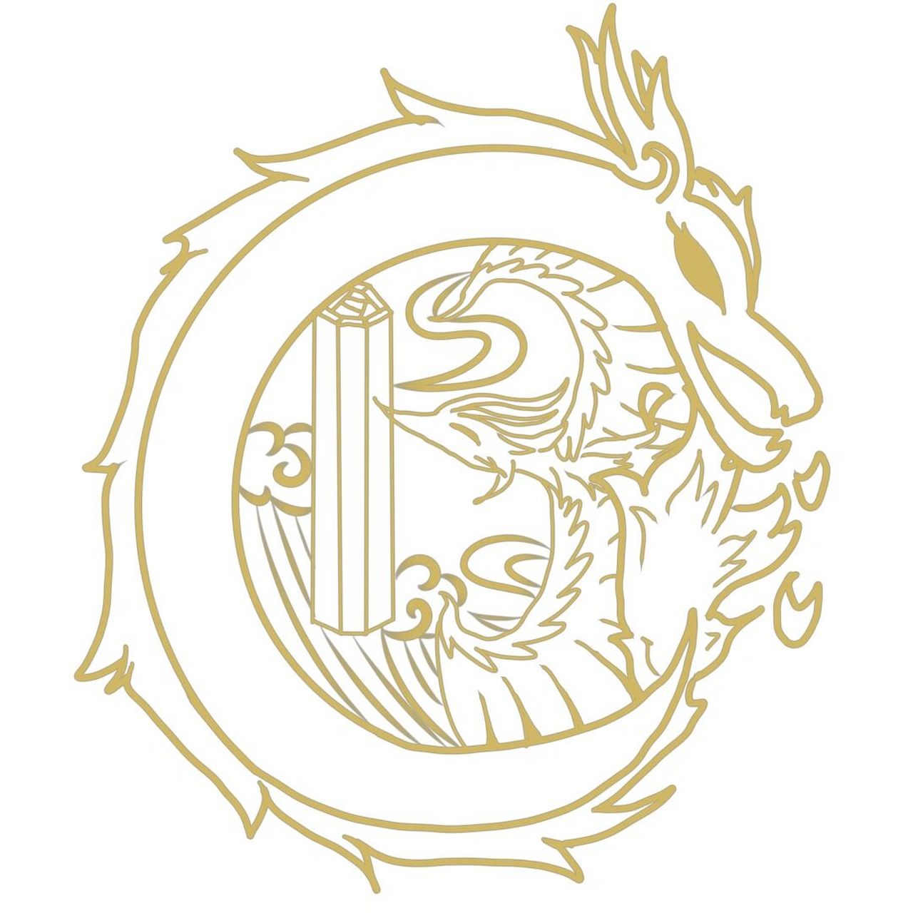 13班班徽设计,线稿还行,成品没法看 感觉还是配色的原因 书和凤形成了