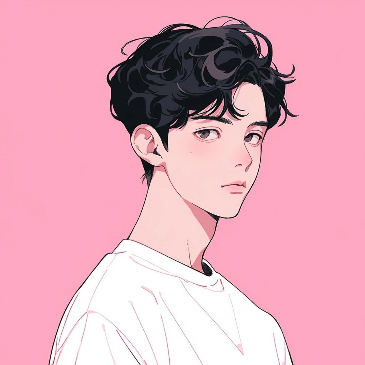 mj|极简粉色男生头像