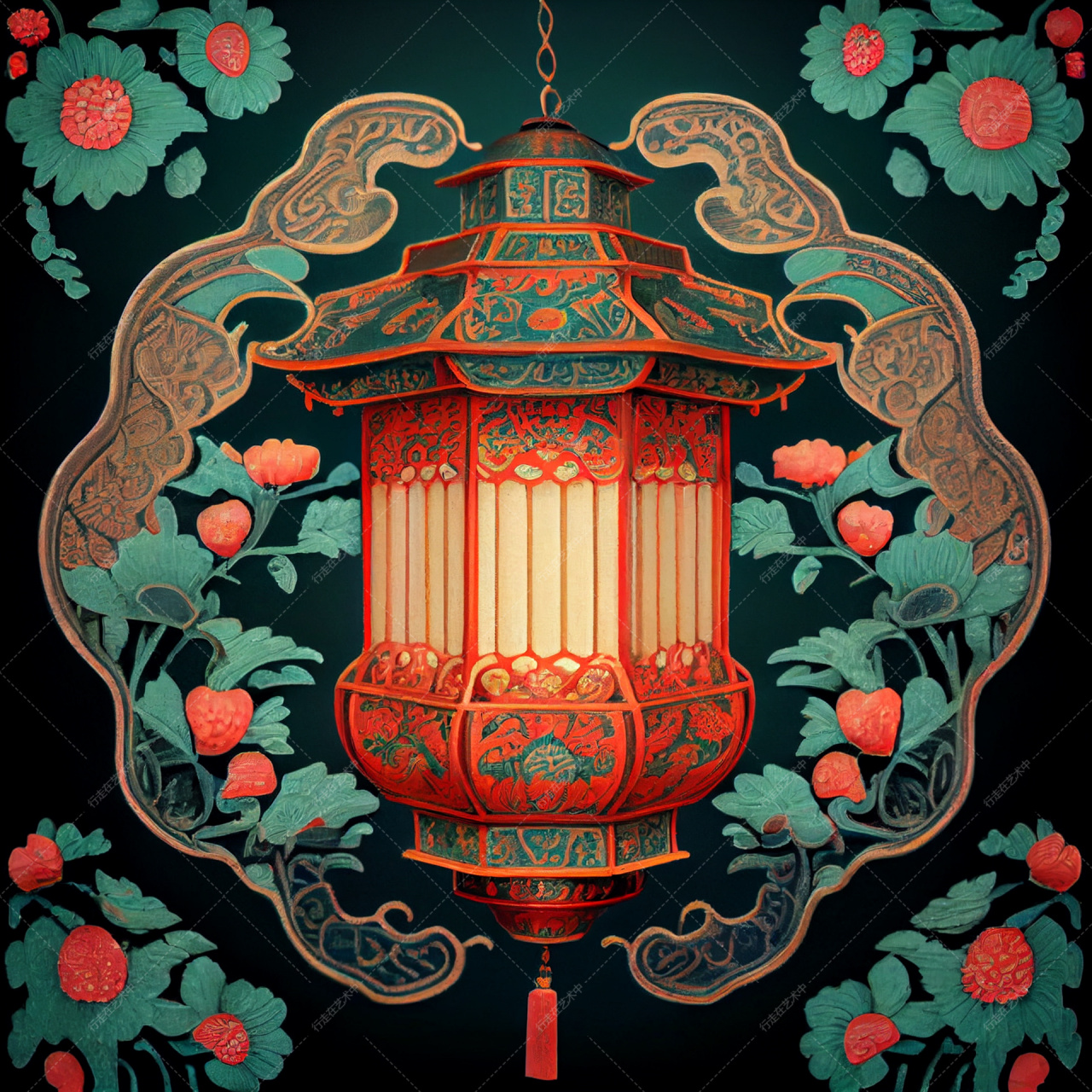 中国传统样式灯笼(上) 中国灯笼又统称为彩灯,是一种古老的汉族传统