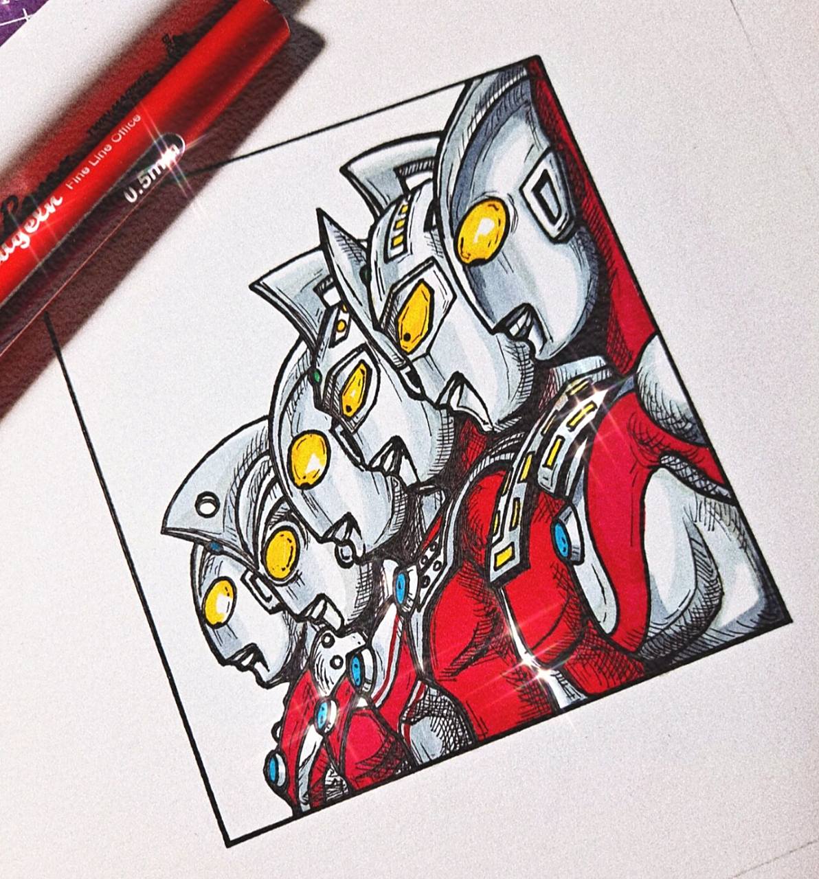 随手画 奥特六兄弟 奥特六兄弟是光之国的重要核心,也是最经典的奥特