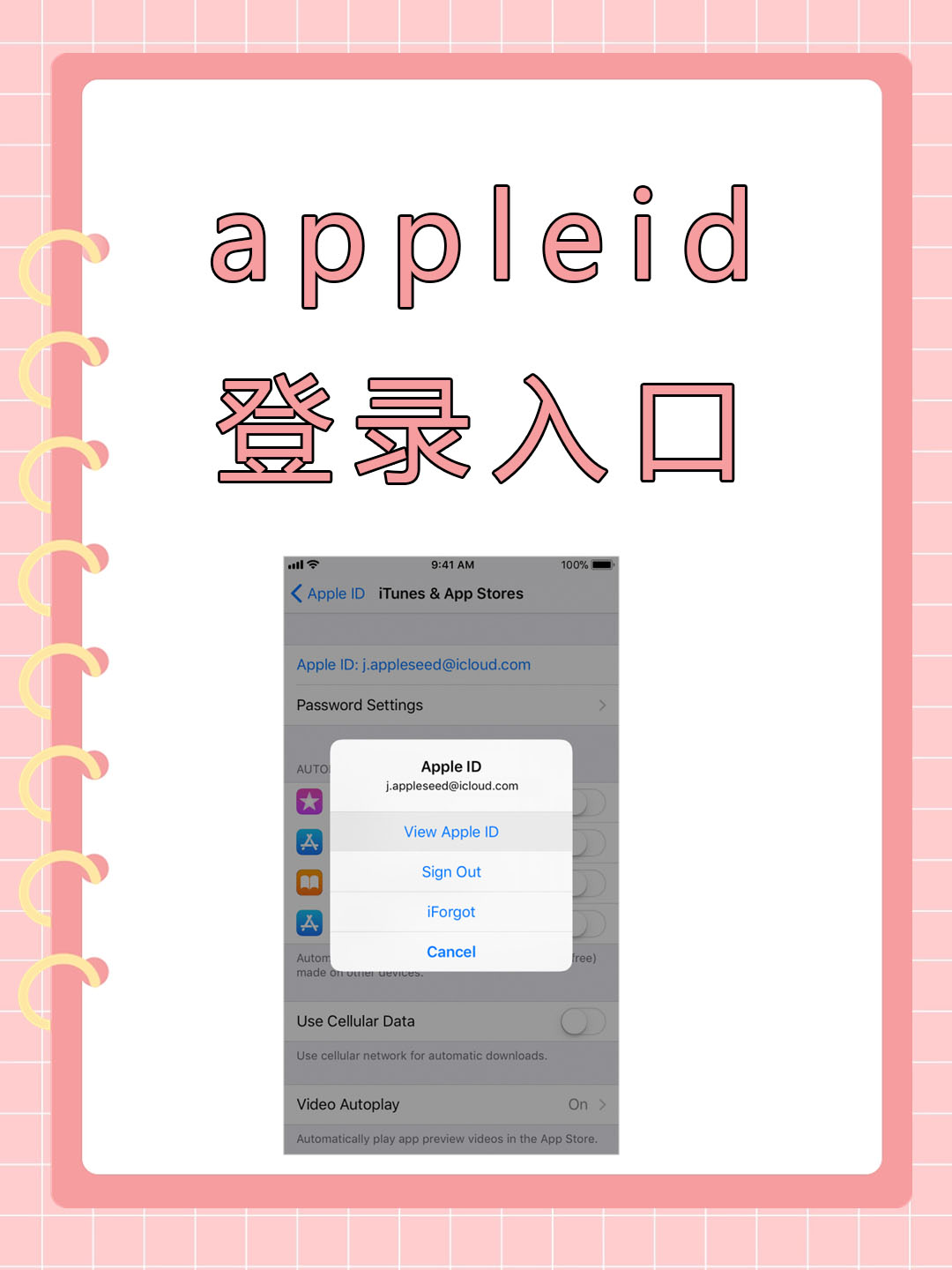 appleid登录入口