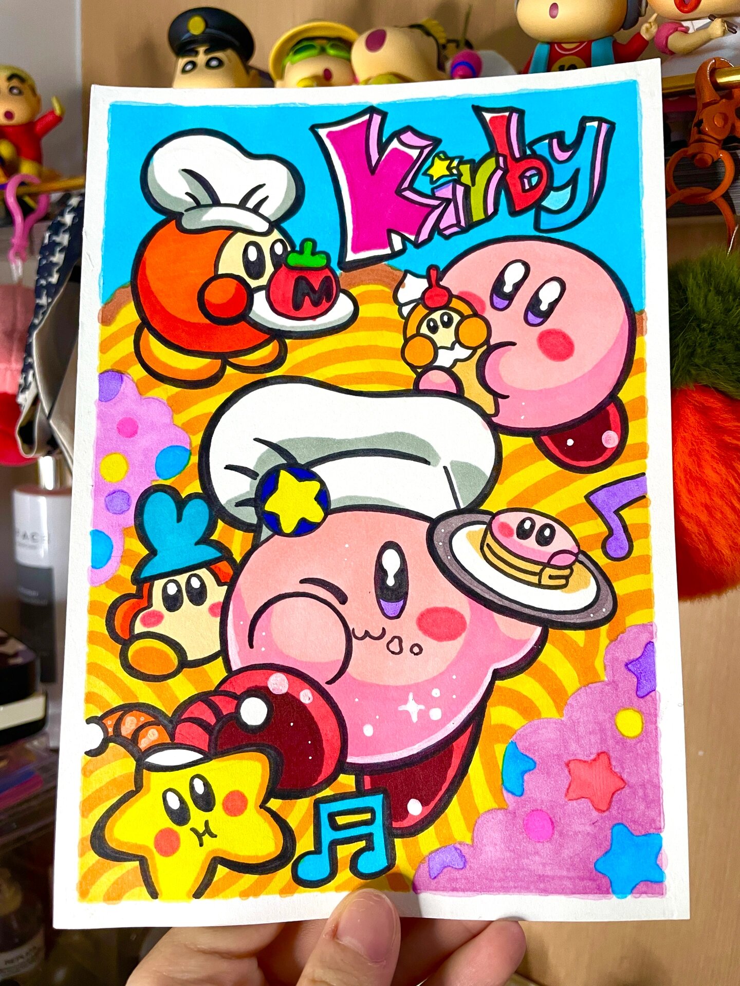 星之卡比 手绘插画 附步骤图 零基础学画画