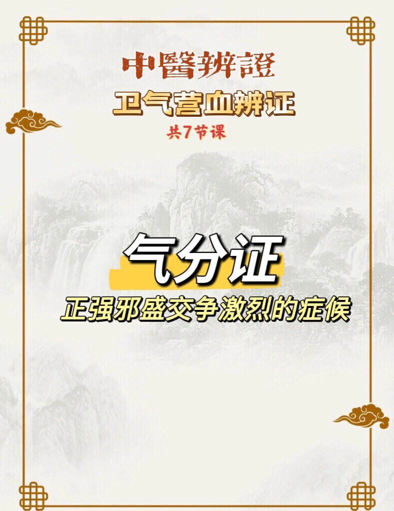 气分证 正强邪盛交争激烈的症候 《中医辨证