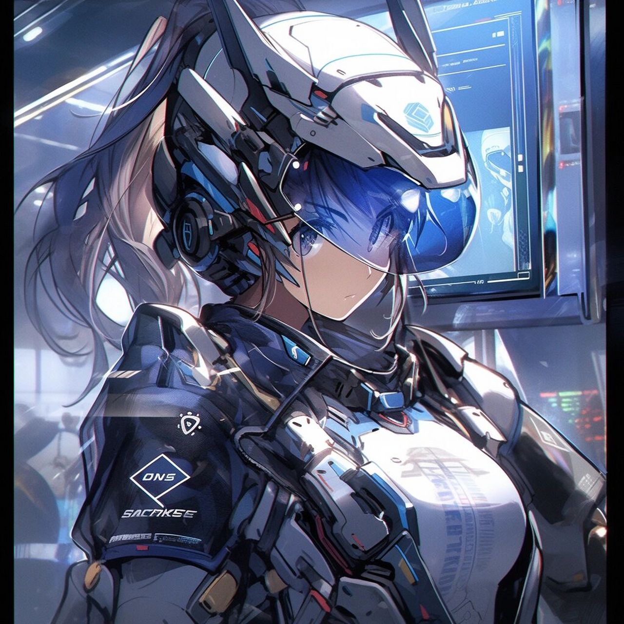 二次元女孩头像未来科技