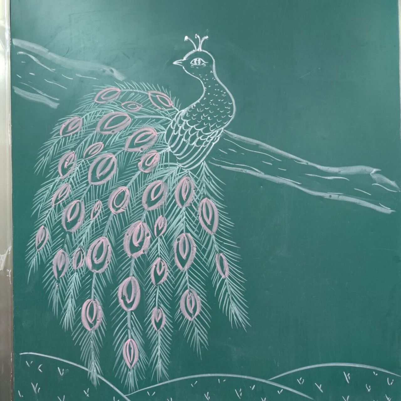 课后延时服务示范画|黑板画|粉笔画|简笔画 临摹~ #画个简笔画# #简笔