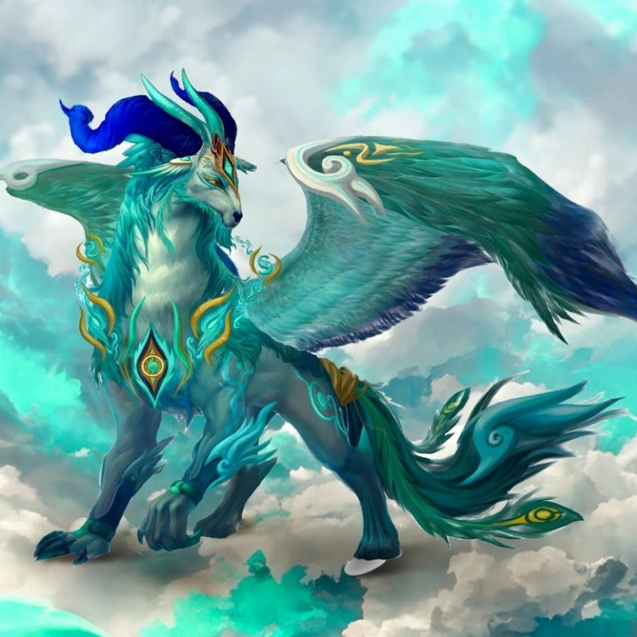 神兽白泽三形态 白泽是中国古代神话中地位崇高的神兽,能言语,通万物