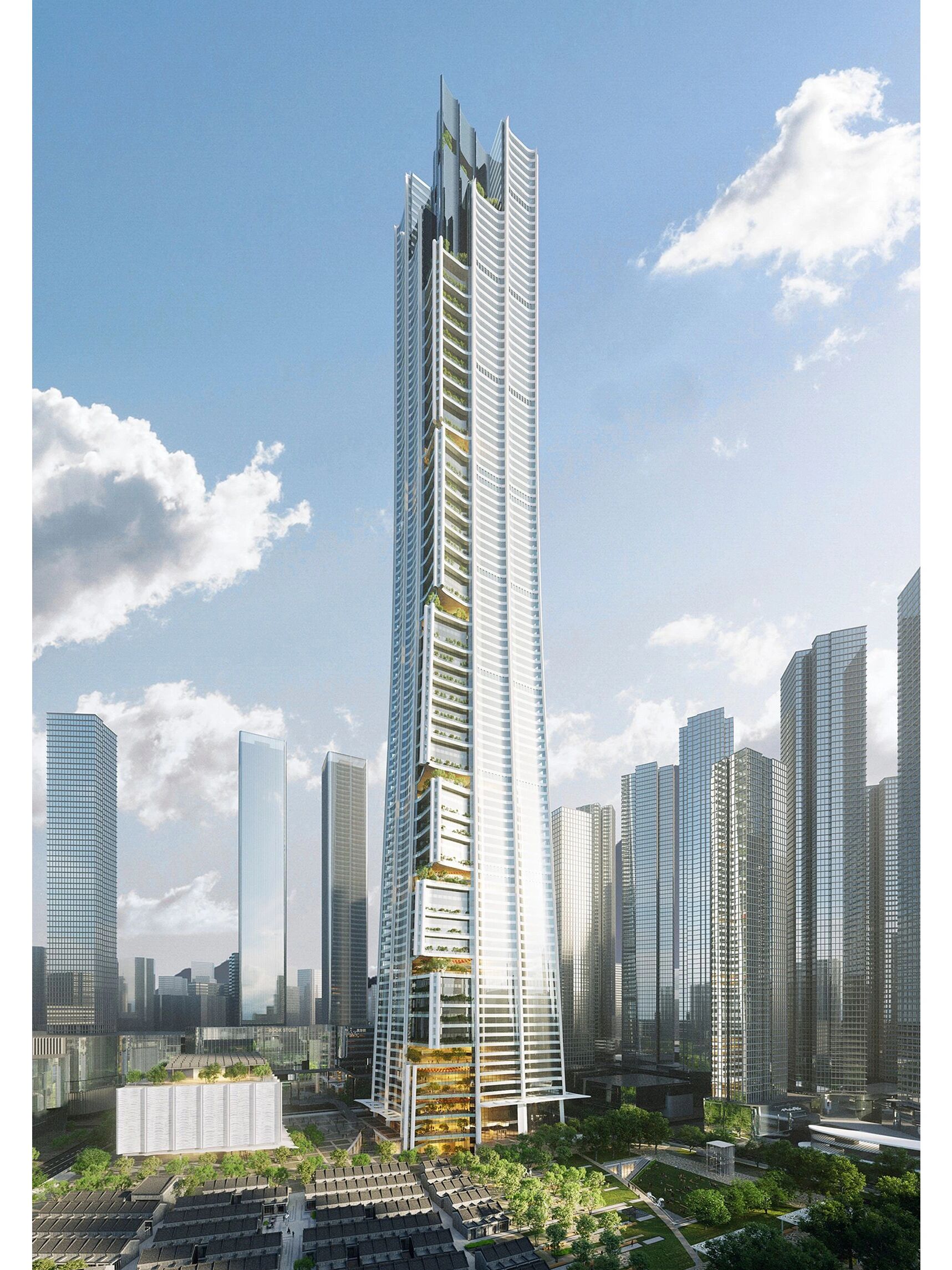 深圳华润湖贝塔500米地标美国kpf竞赛方案