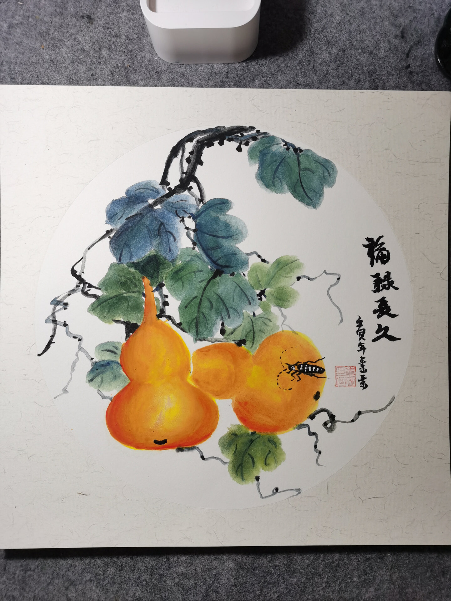 国画葫芦题字图片