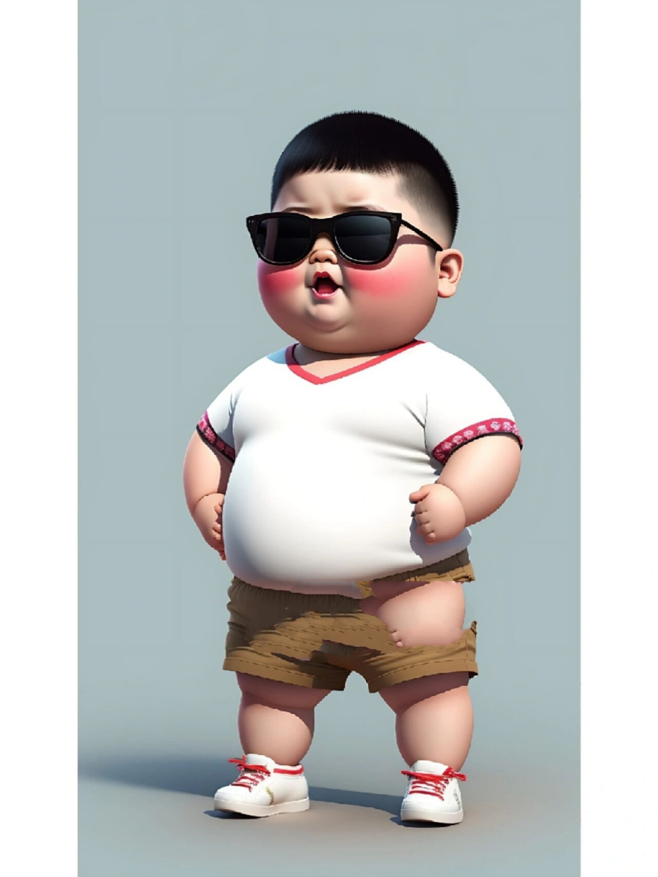 可爱胖宝宝头像#想不想捏一捏#夏天碎花#墨       胖释废