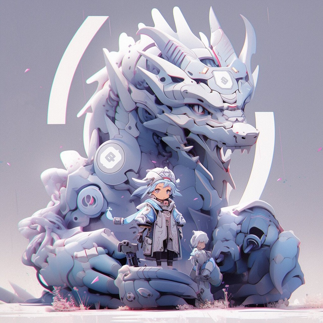 机甲龙 生肖龙 q版