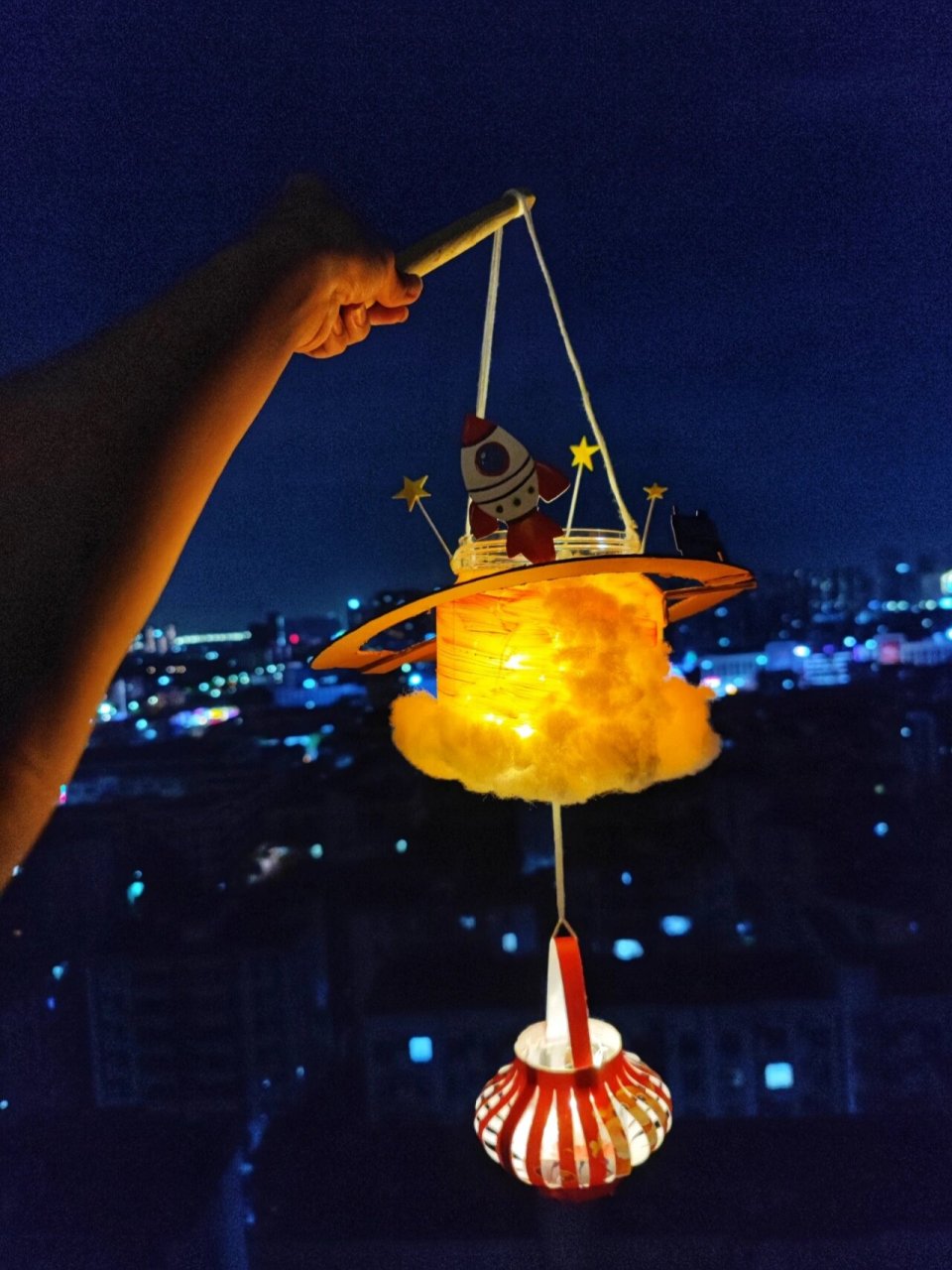 diy手工|中秋灯笼·火箭🚀星空🌌火车 今年中秋不做月饼,自制一个