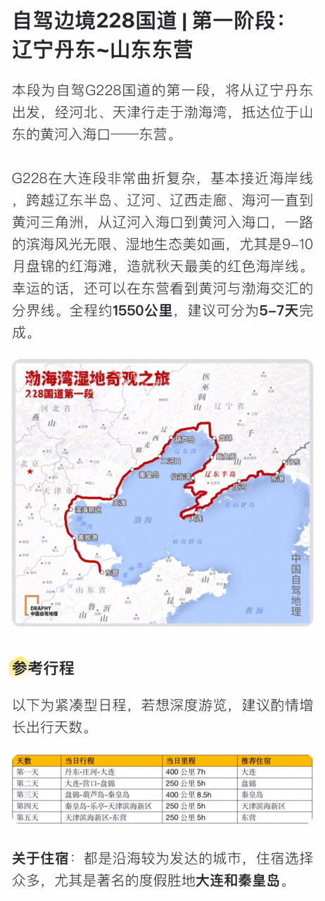 自驾# 228国道辽宁丹东~山东东营段攻略!