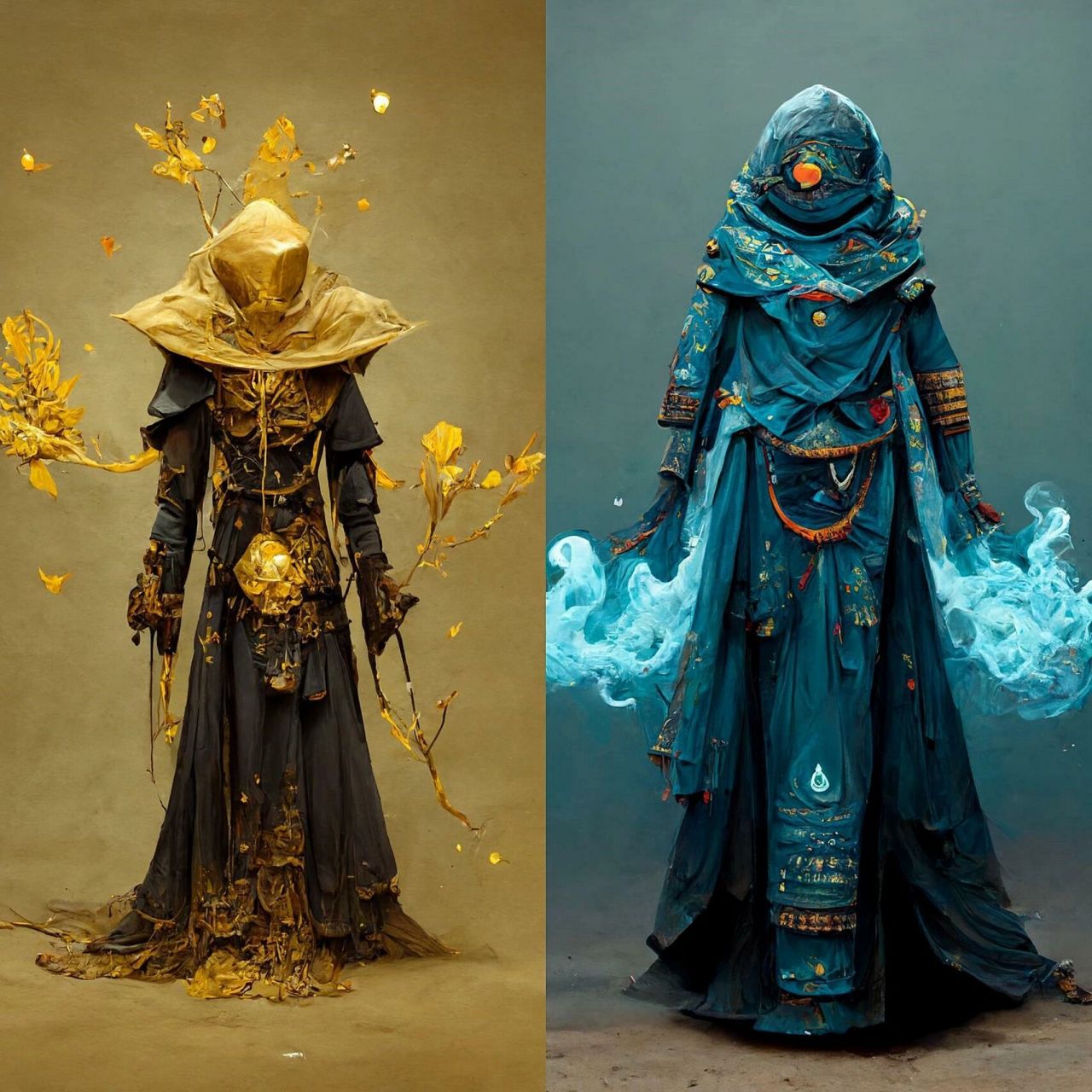 九大元素法师——ai作画 异世界九大元素法师: 烈焰,巨石,熔岩,金枝