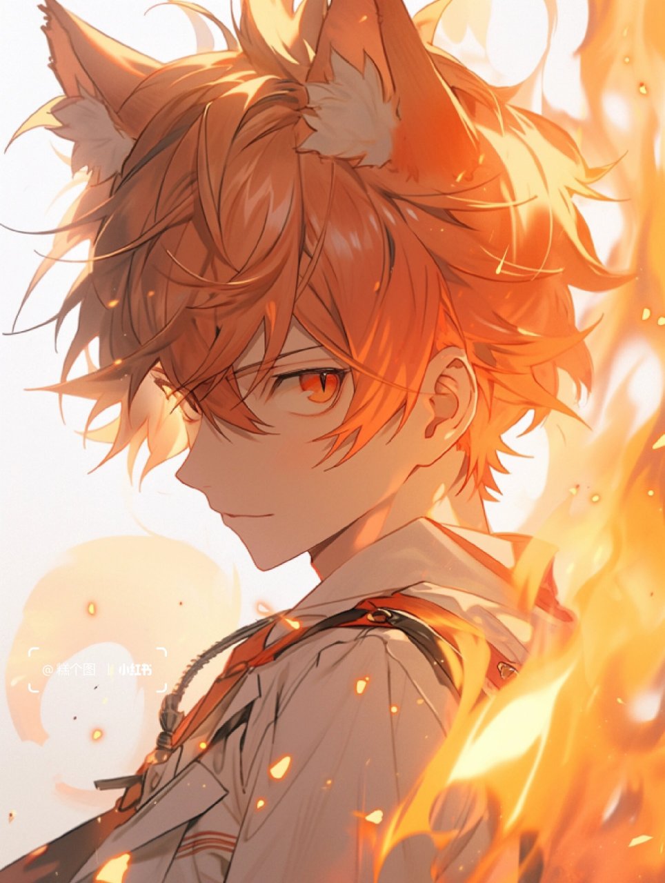 动漫男头# #异能者# #二次元# #优质头像# #动漫男生头像# #猫耳