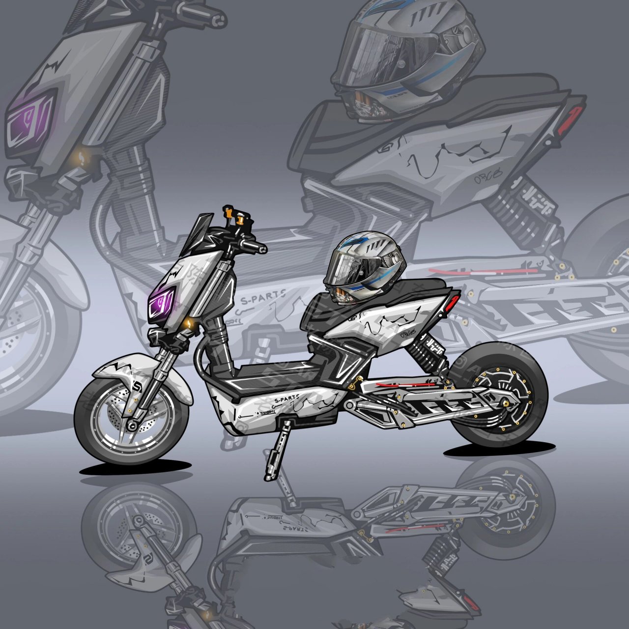 雅迪爆改案例之_军舰平叉