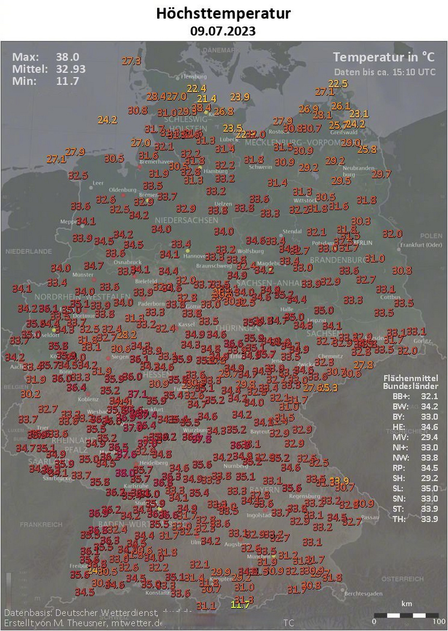 高温##天气# 近期欧洲也在不断遭受热浪侵袭,当地时间7月9日德国帜舷