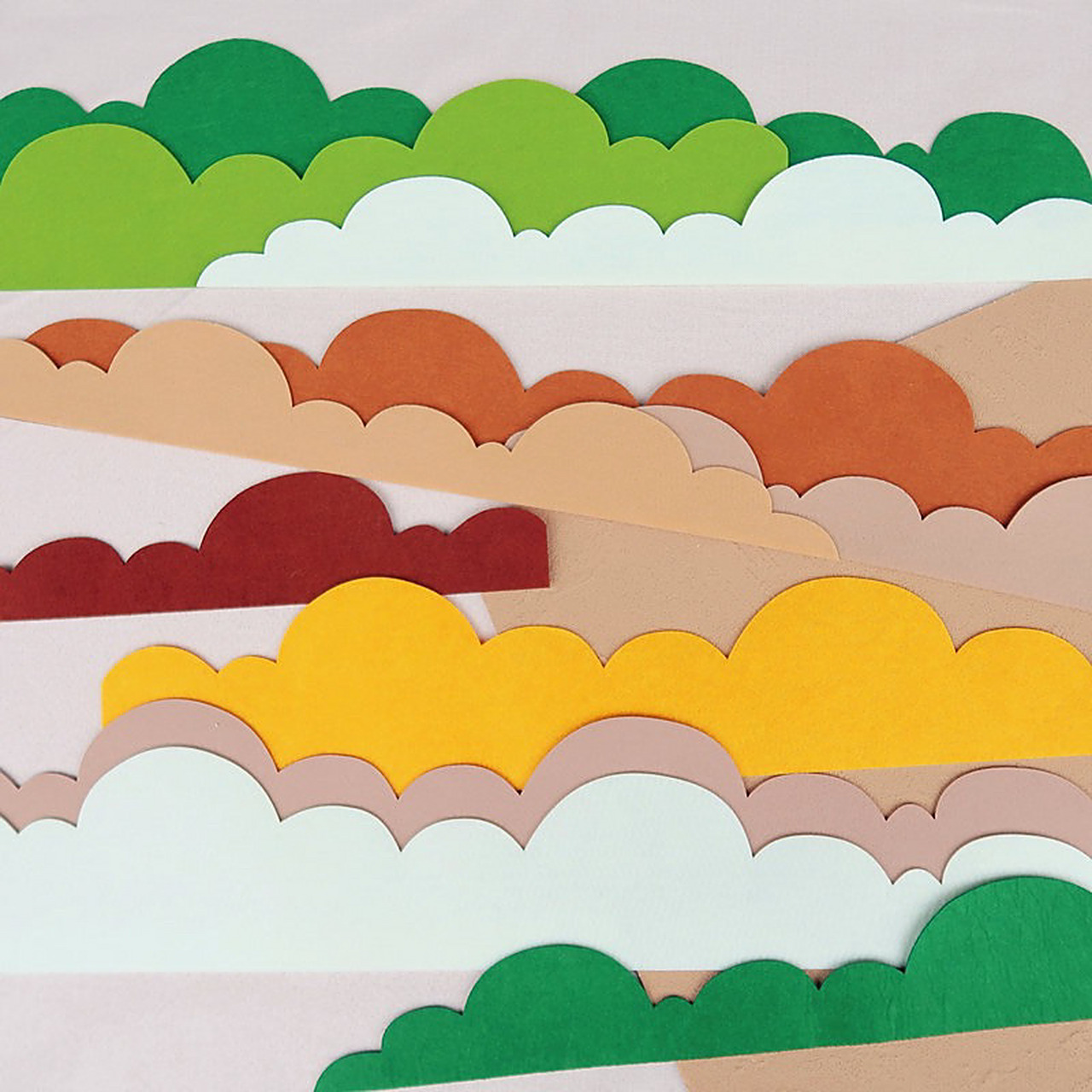 无纺布围栏,边框,小树材料 幼儿园主题墙环创材料