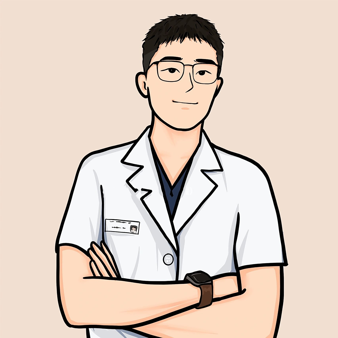 帅气的男医生头像