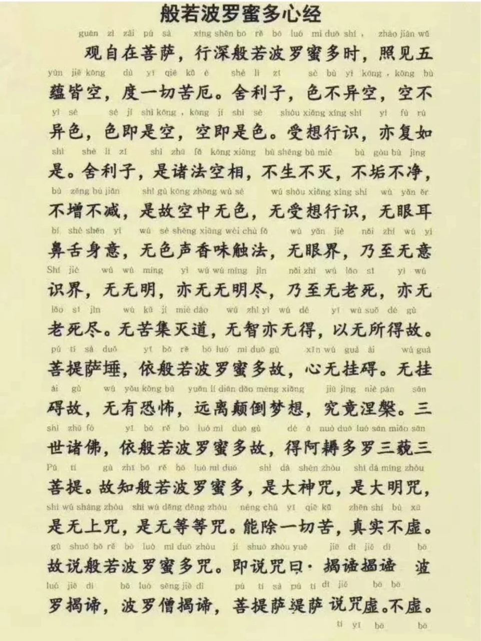 般若波罗蜜多心经 般若波罗蜜多心经