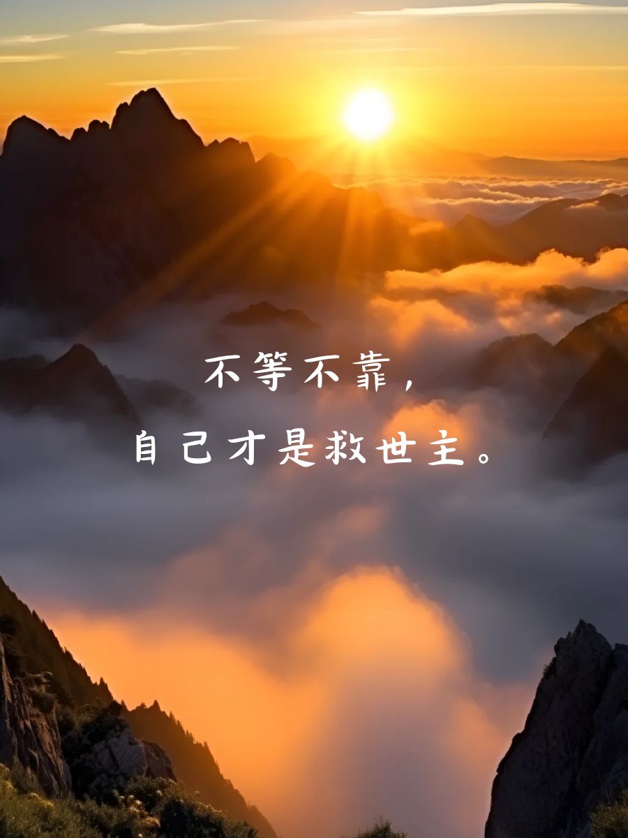 奖杯背后,自立自强道理论据不等不靠励志句子