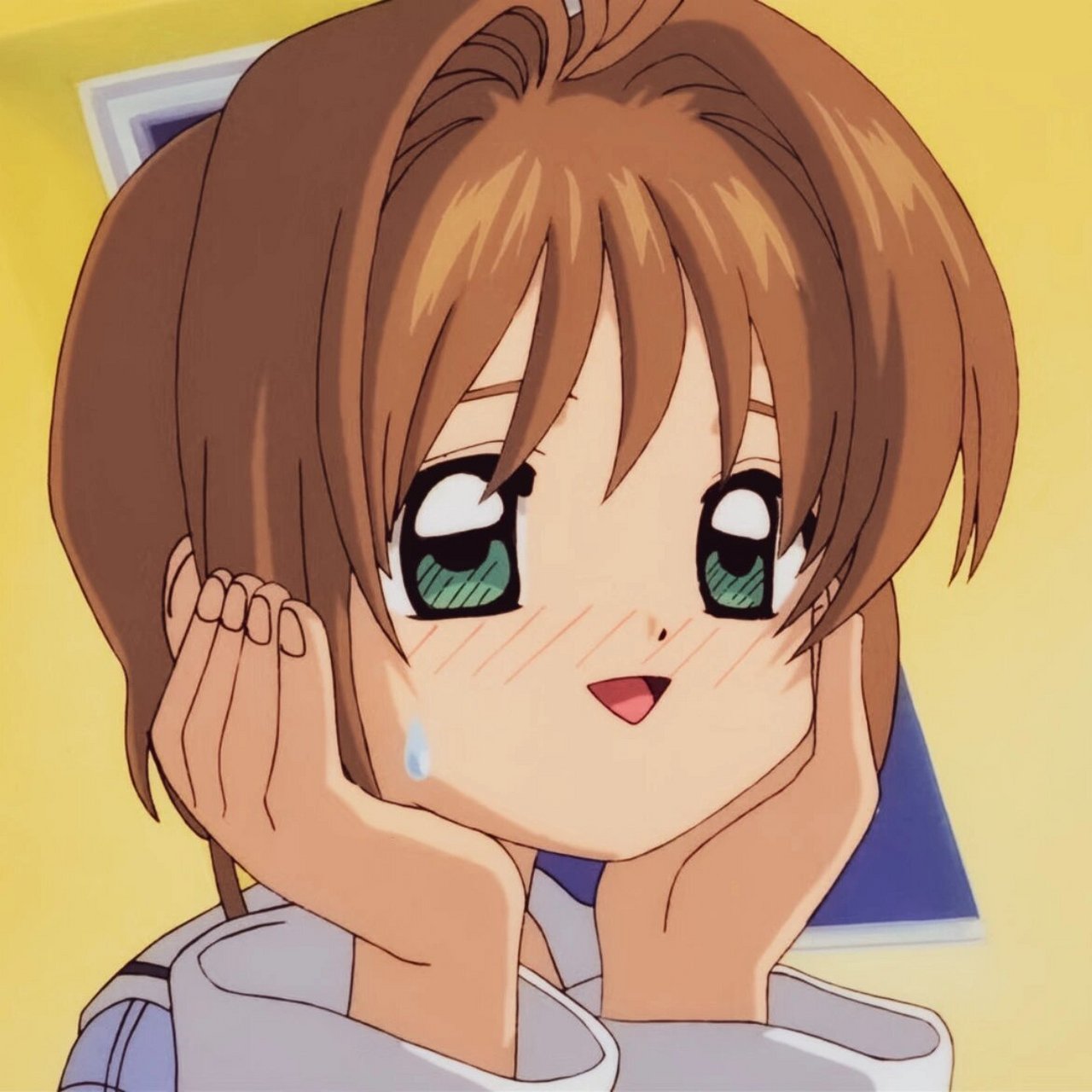 可爱小樱各种脸红表情【复古黄色系】头像 自截自修|礼貌抱图禁止二转