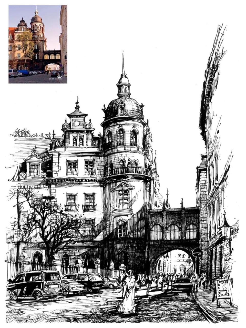 画着画着就给画忘记了~~~下次有时间再出欧洲建筑速写画法的教程了