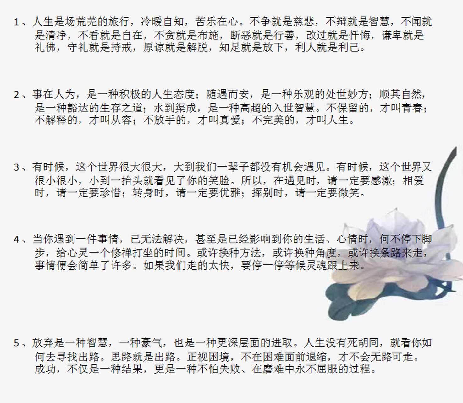 美文励志摘抄文案1 ,人生是场荒芜的旅行,冷暖自知,苦乐在心