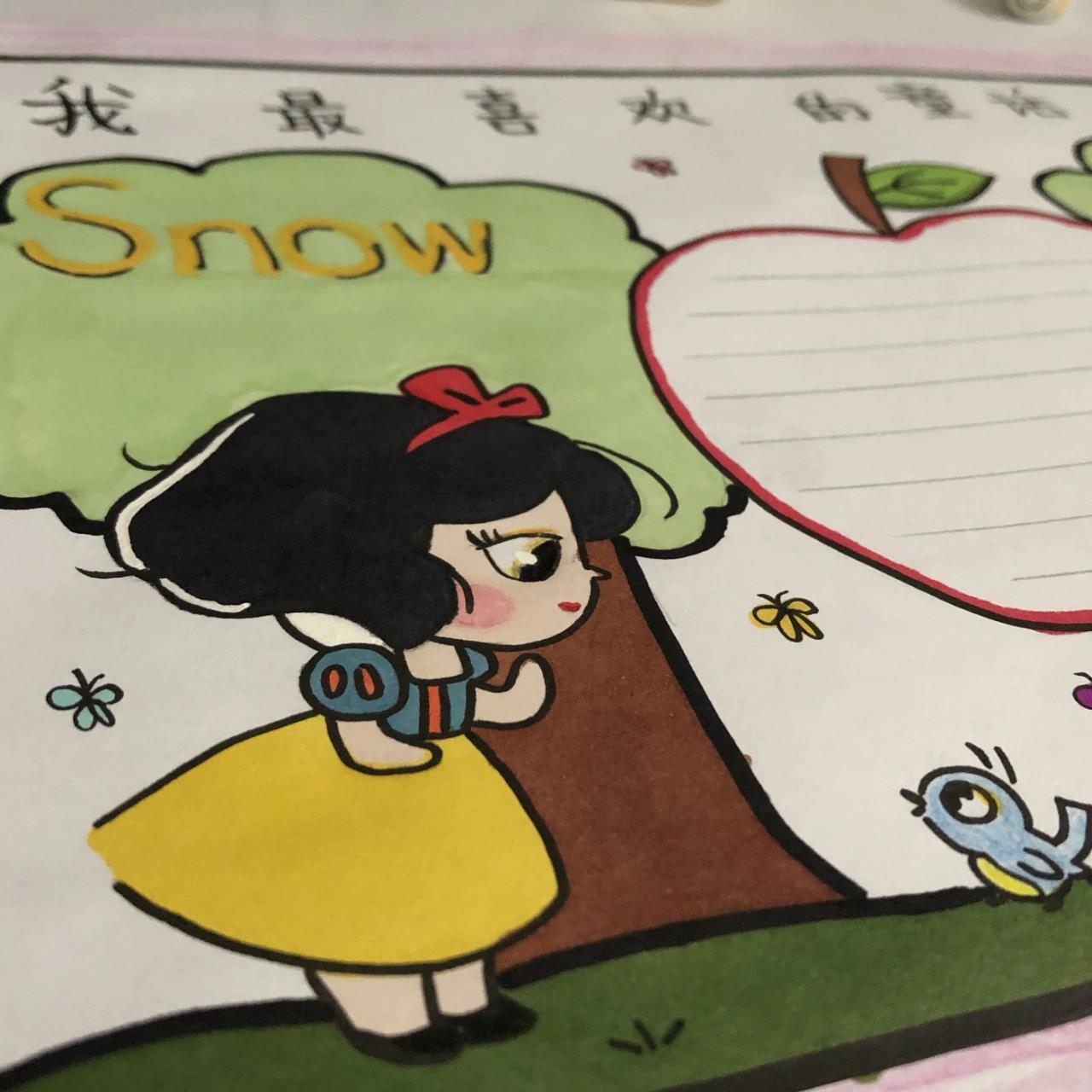 《我最喜欢的童话人物》手抄报