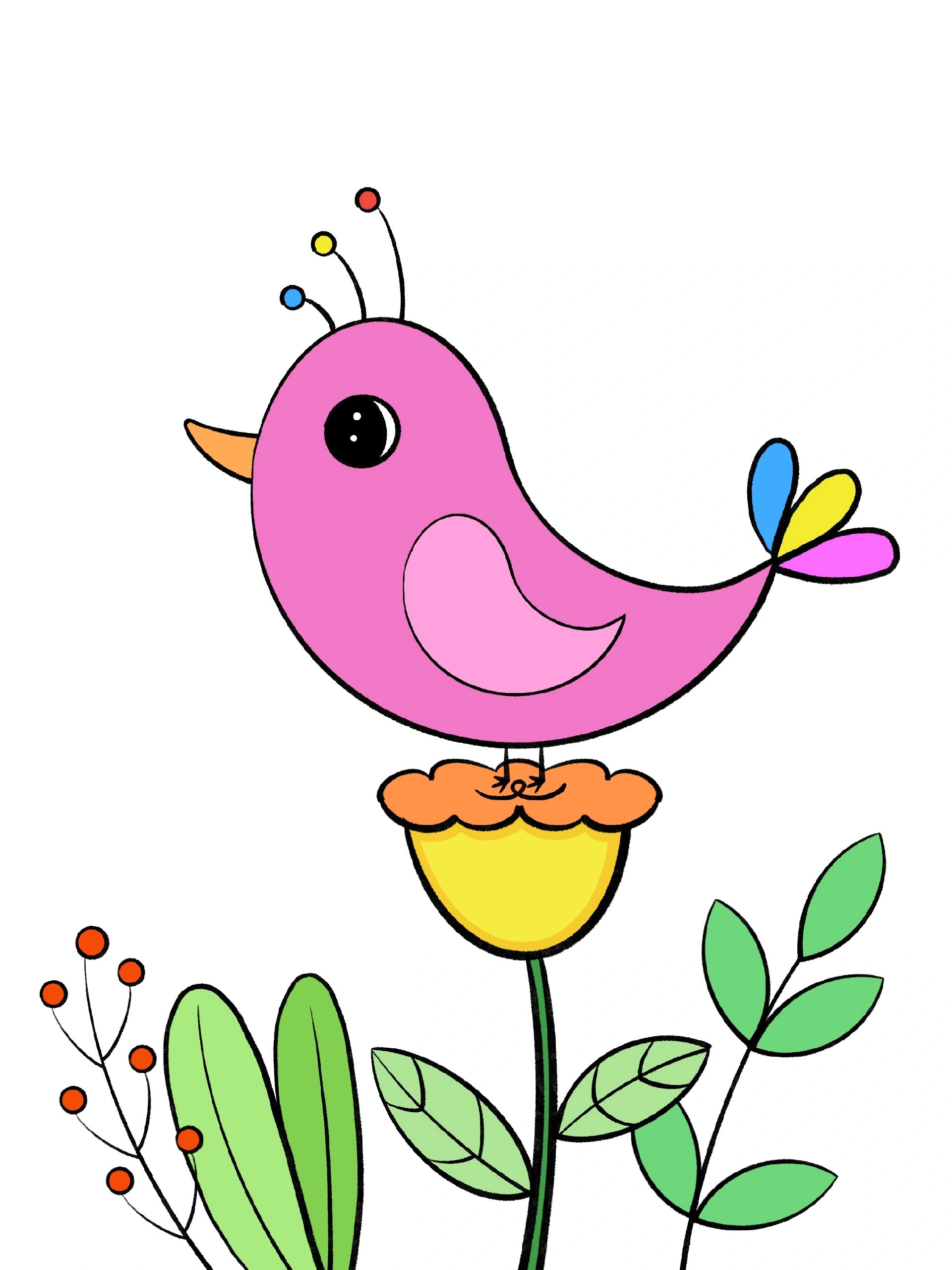 幼儿园简笔画# #亲子简笔画# #简笔画教程# #春天# #零基础学画画