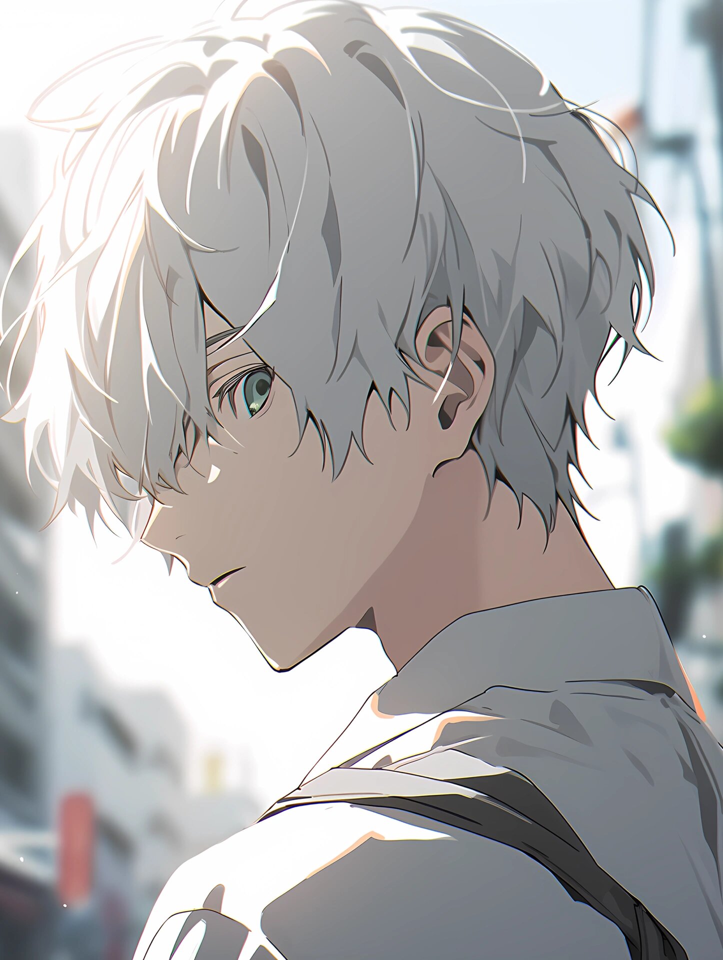 7215男生头像|白色少年漫画系