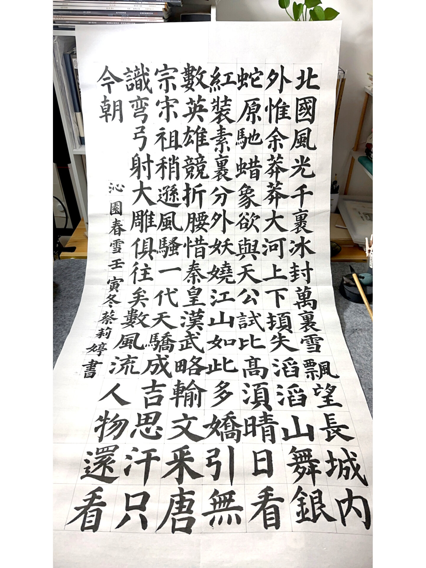 颜体集字《沁园春·雪》