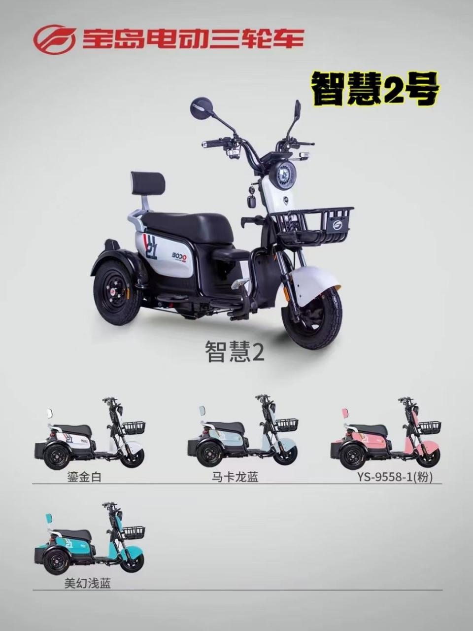 宝岛电动车三轮车:新国标,可以上牌.