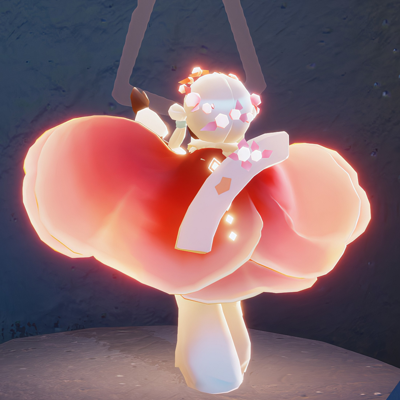 sky 光遇 测试服 郁金香斗篷 穿搭分享93 其实这个郁金香斗篷实装