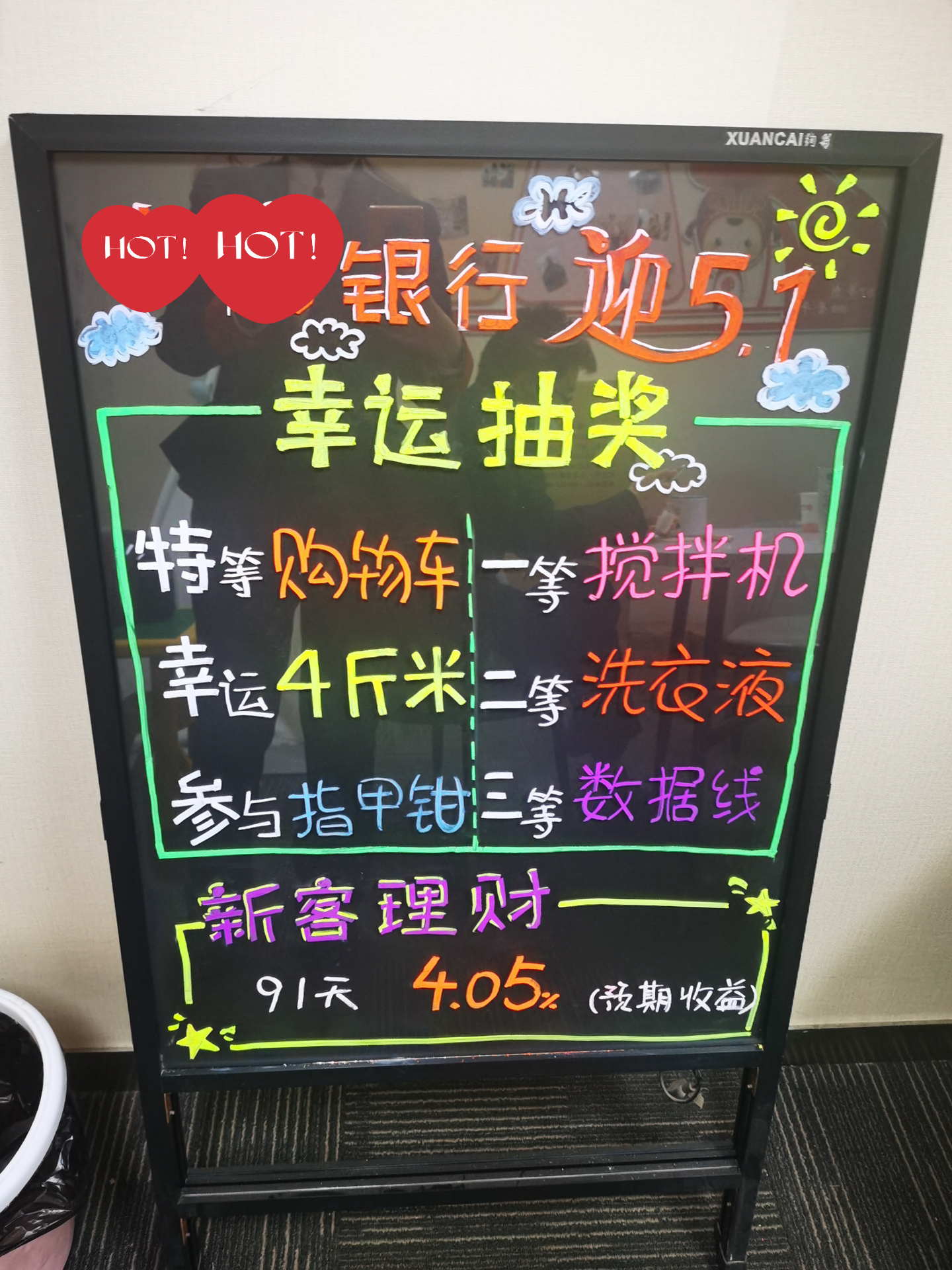 银行手绘荧光板教程2