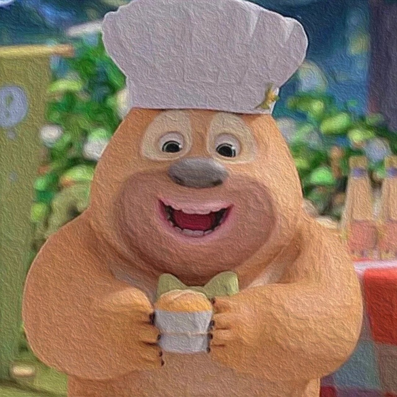 熊二可爱头像   油画原创 勿盗 礼貌拿图哦 失踪人口回归啦,今天带来