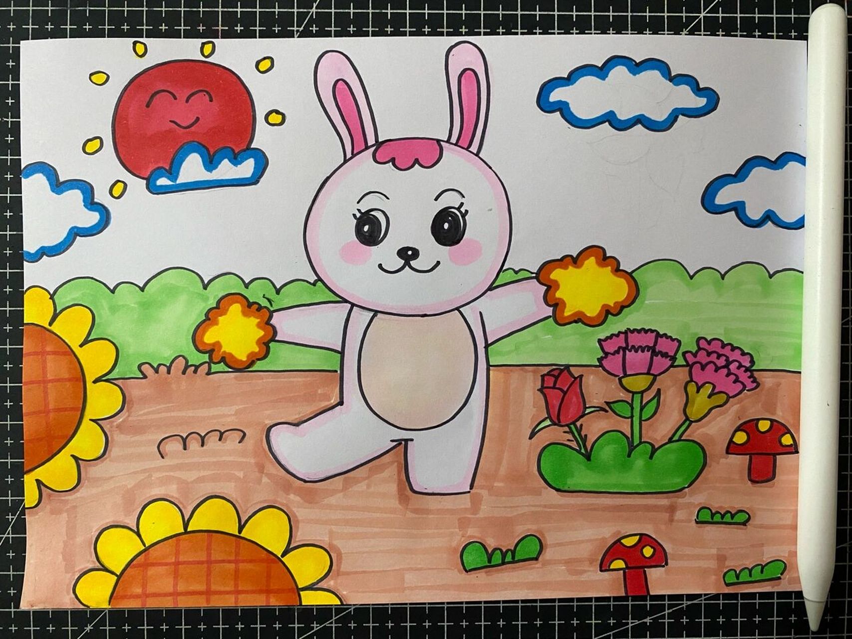 兔子的画法儿童画图片