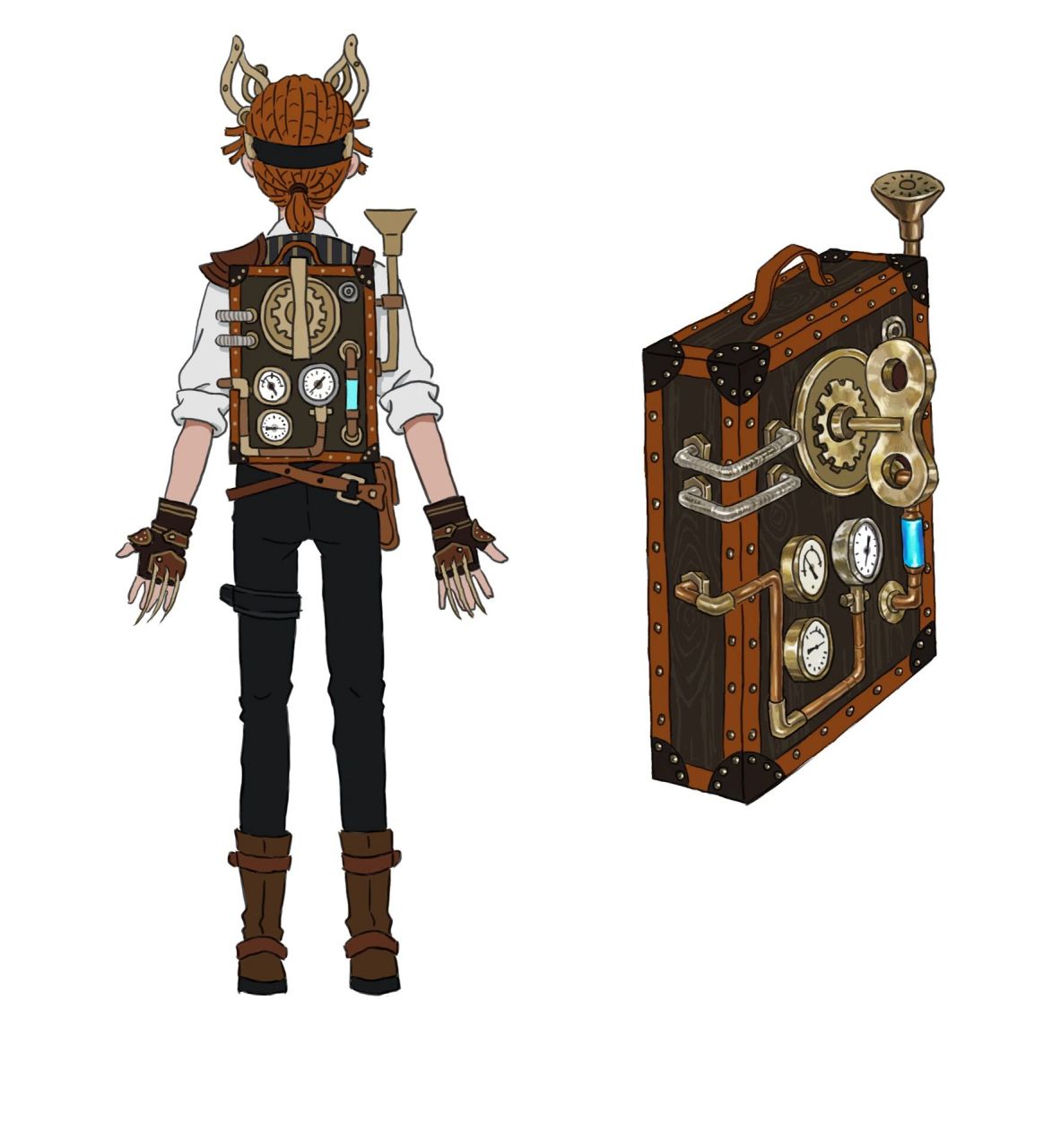 狼队佣兵冠军皮改皮 继续沿用蒸汽朋克风,机械狼耳狼尾金属狼爪体现