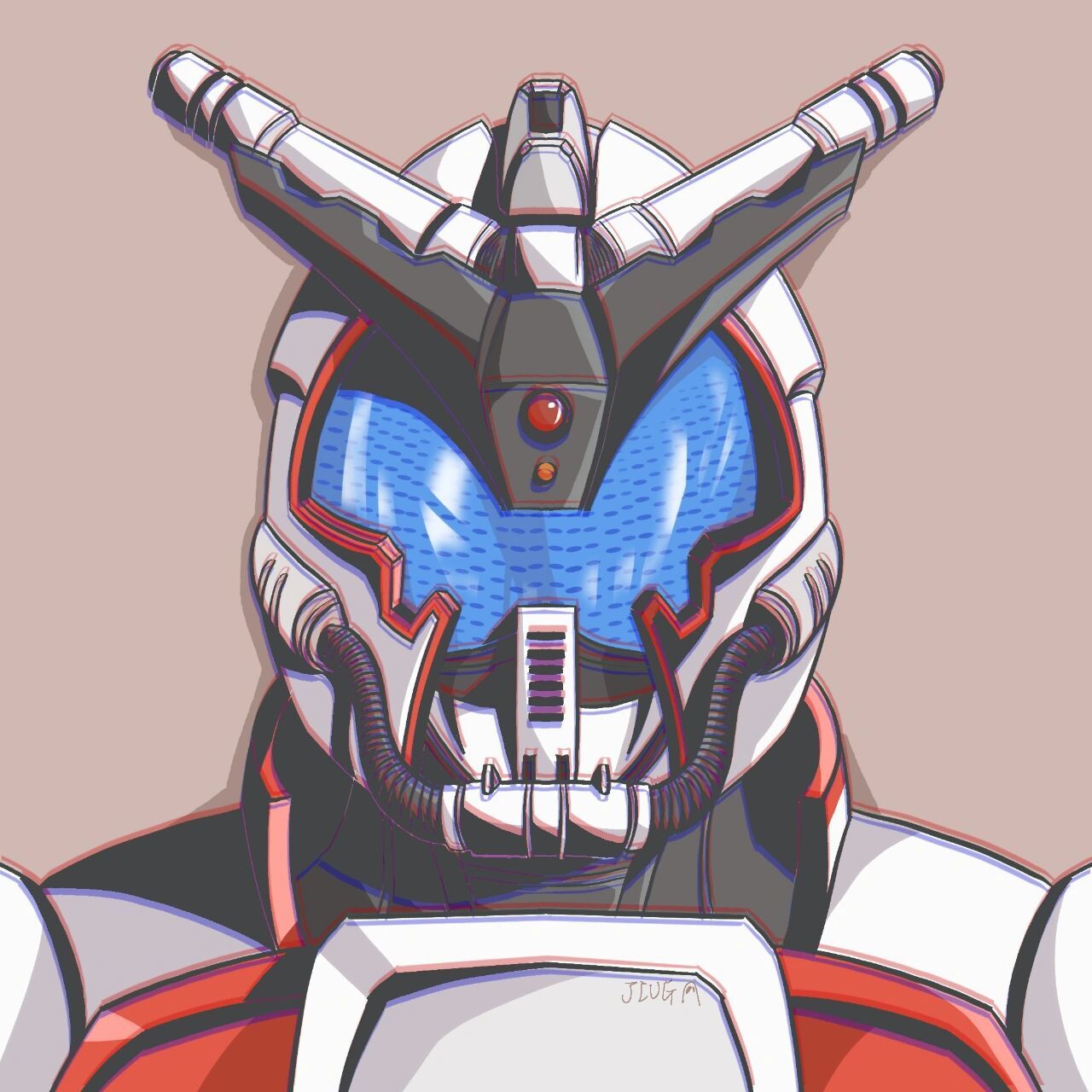 甲斗王头像 假面骑士甲斗王头像手绘