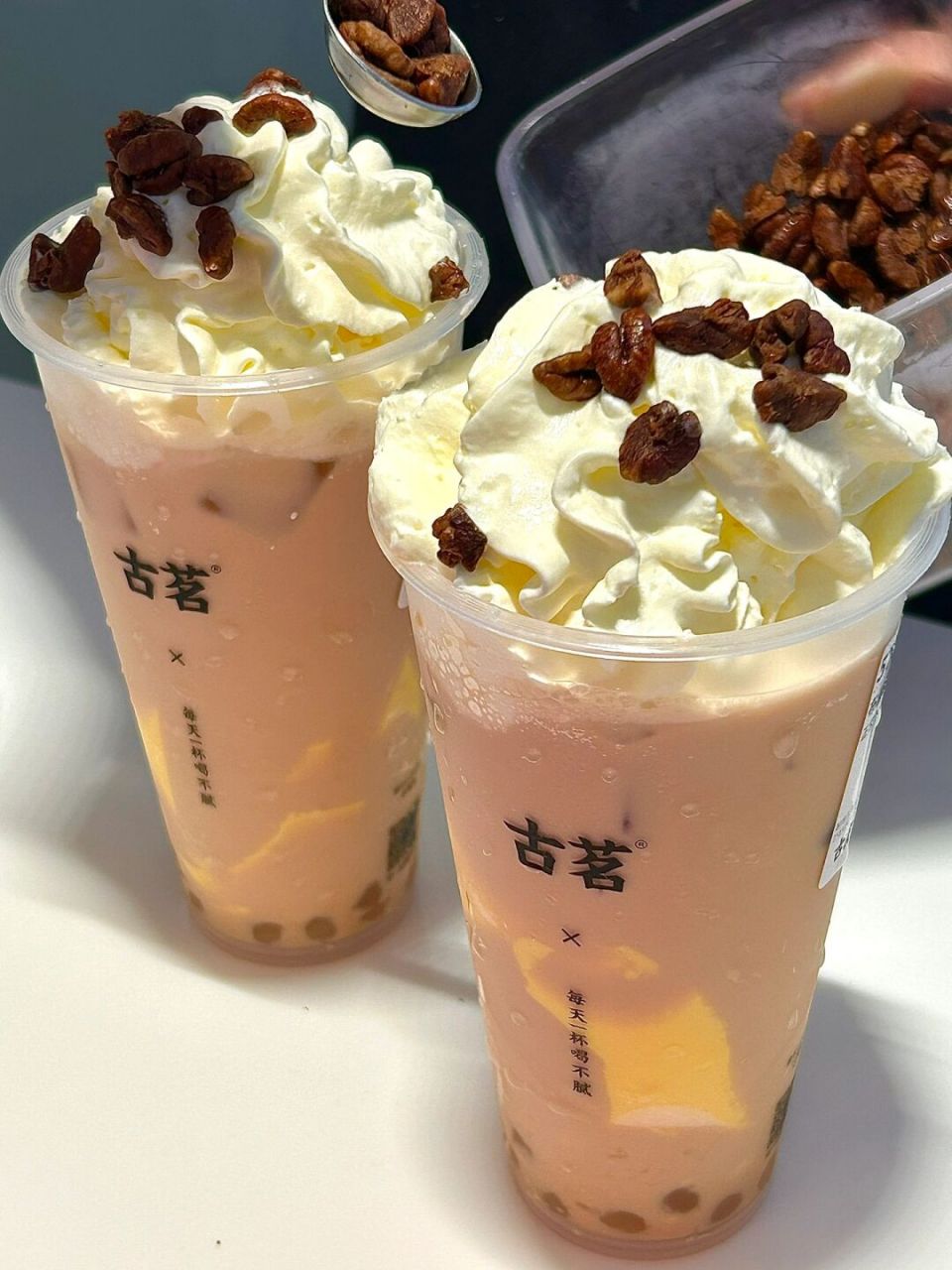 古茗太会咯 92布蕾脆脆奶芙 珍珠x布蕾x奶茶x奶芙顶x坚果碎96啊啊