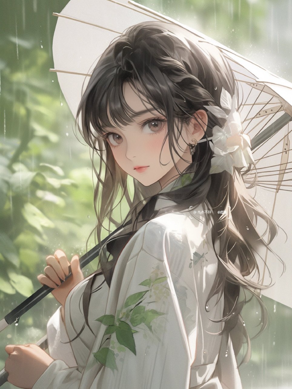 无雨不夏|汉服美女唯美壁纸二次元古风美人 女