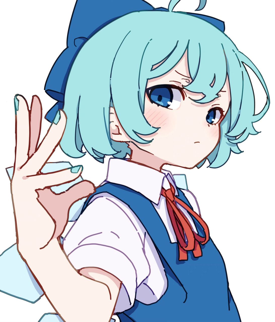 插画分享|简单好画 表情生动的二次元女孩 画师:かめ