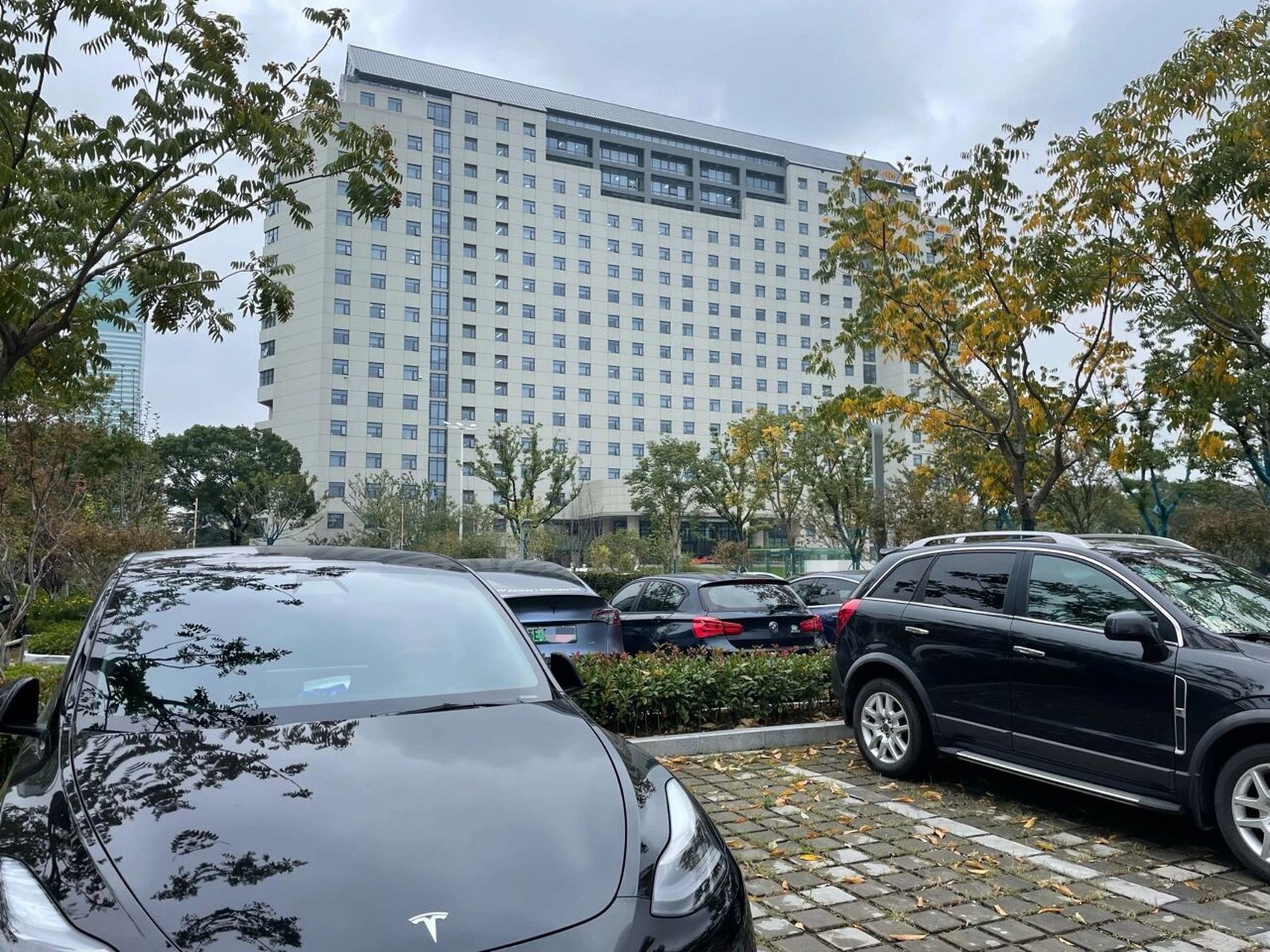 开特斯拉进市政府 之前听说不能进政府单位每次去办事都是车子停老远