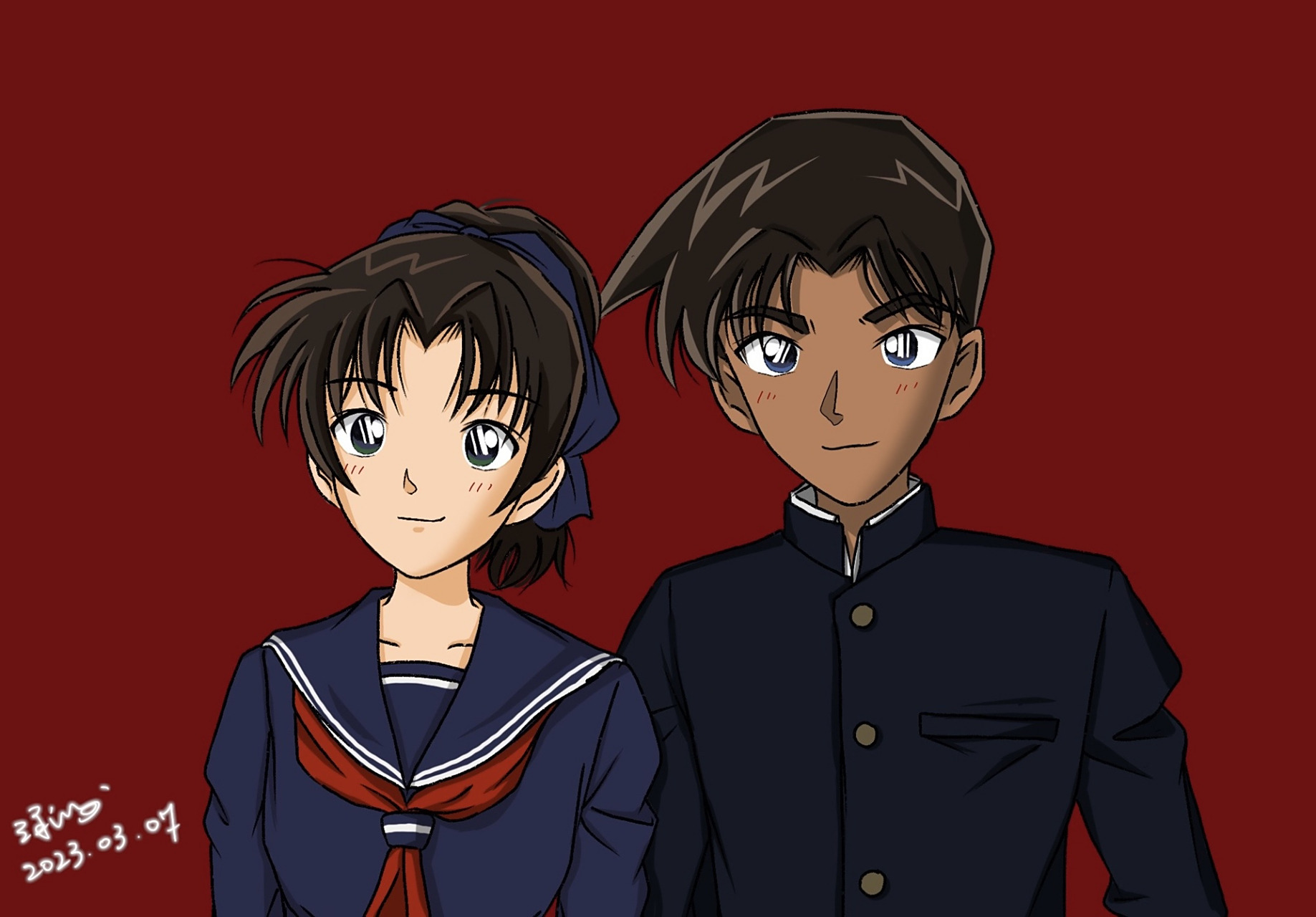 来啦～平次和叶领证照 请黑鸡 卡兹哈赶紧结婚,谢谢.